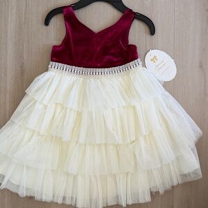 Holiday Dress Red Velvet Toddler Dress